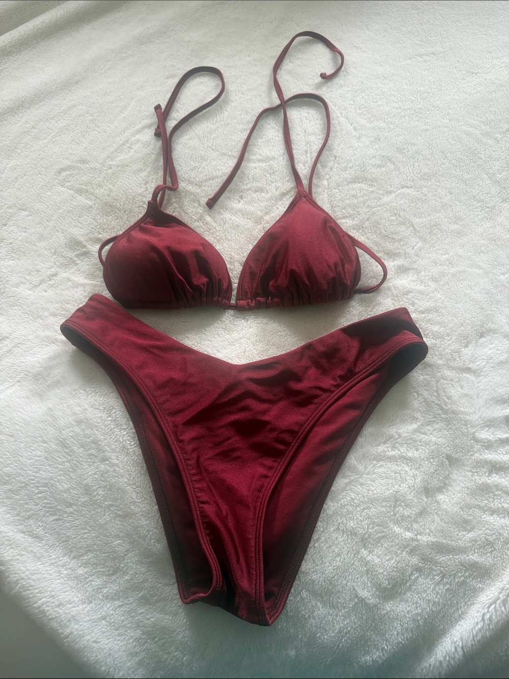 Abercrombie & Fitch Burgundy Triangle Bikini Set